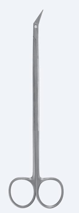 Ножиці Potts (Standard), мікро, спеціальні, надлегкі, вигнуті, під кутом 125°, гострокінцеві, довжина 160 мм. Бренд - Asanus Medizintechnik Gmb, Німеччина